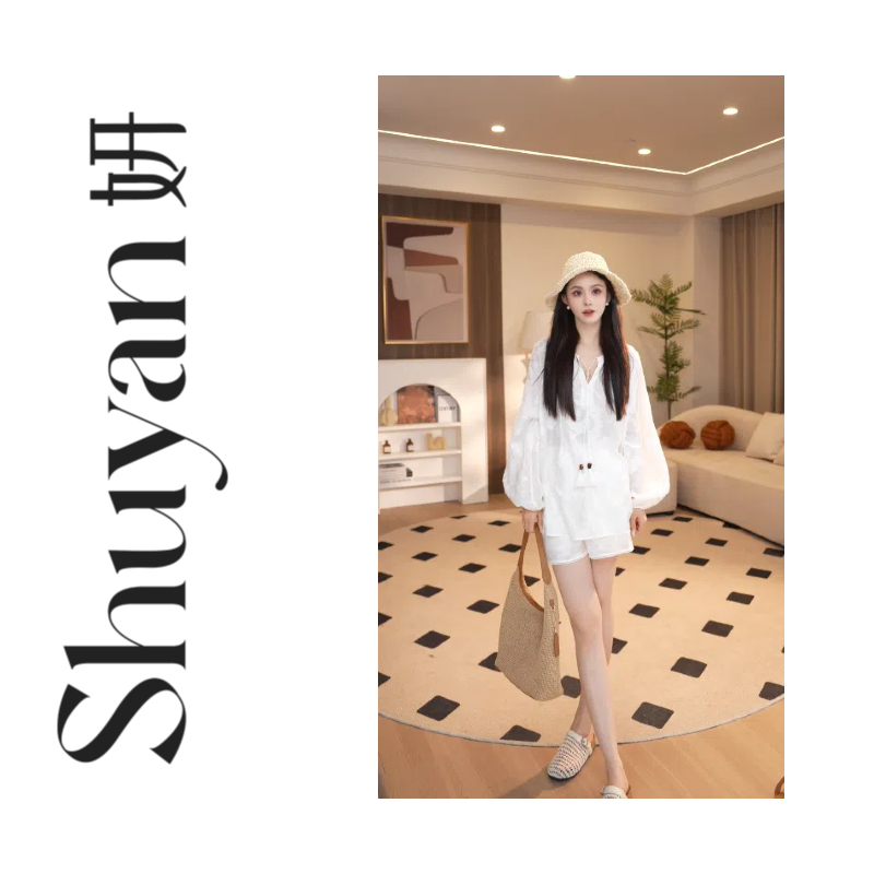 Shuyan妍【竹子套装】新中式禅意风竹子清冷短款套装B32022