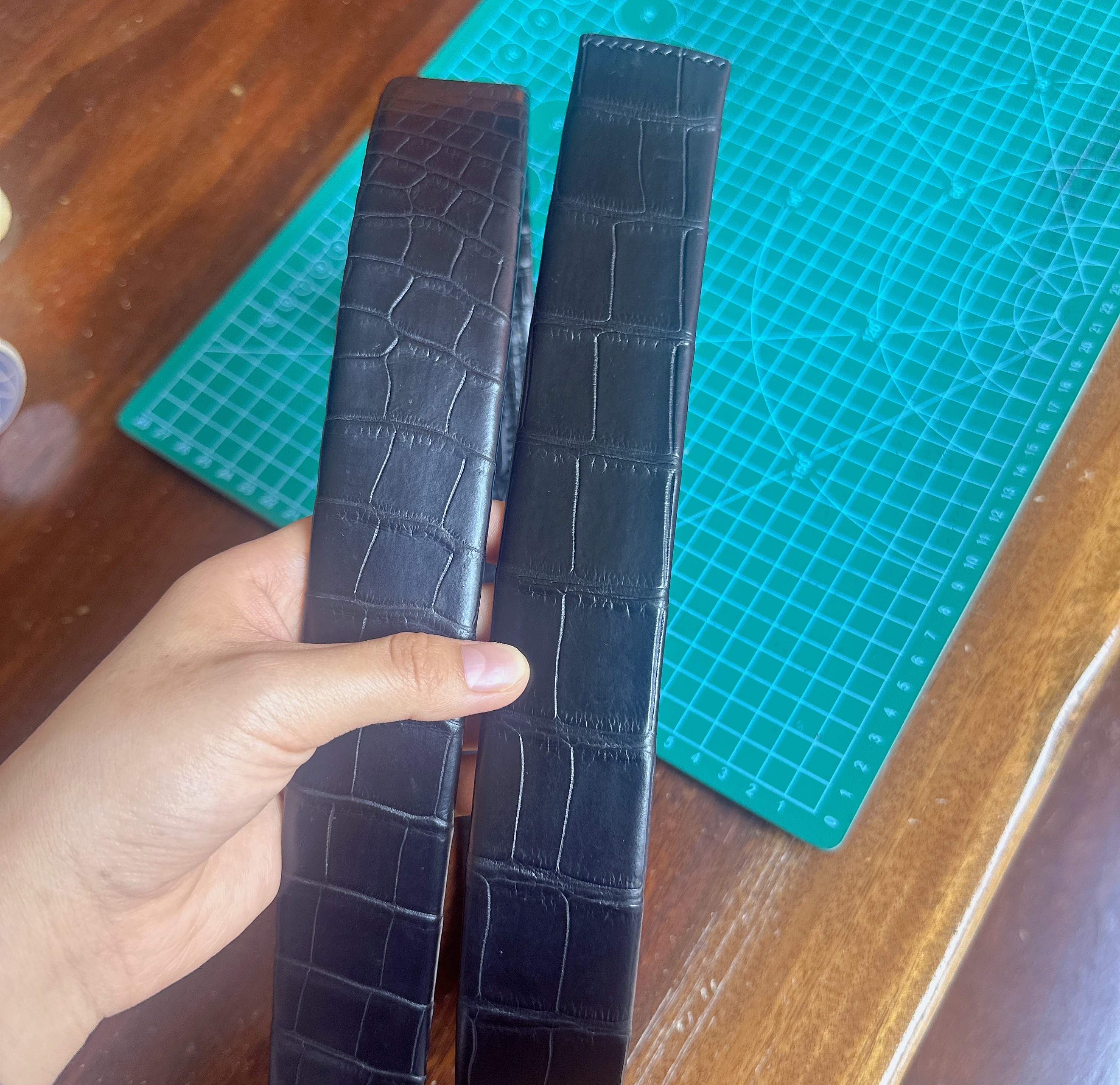 精品A级美洲鳄猪肠带整条无拼接