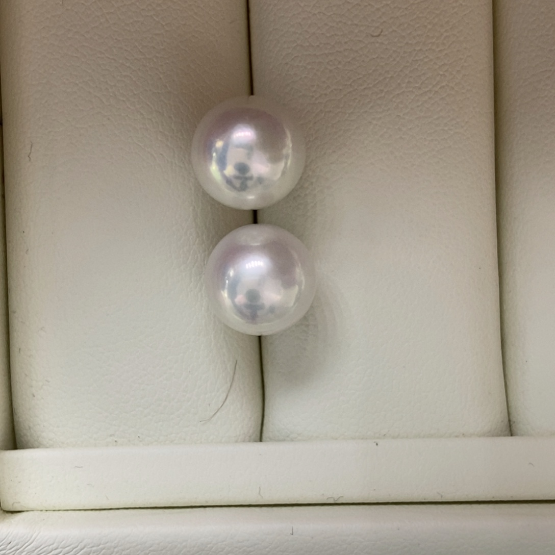 淡水珍珠耳饰银S925镶嵌9-10¥190