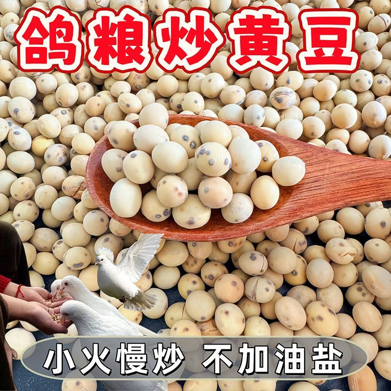 炒黄豆熟黄豆信鸽赛鸽专用鸽粮散装颗粒10斤装