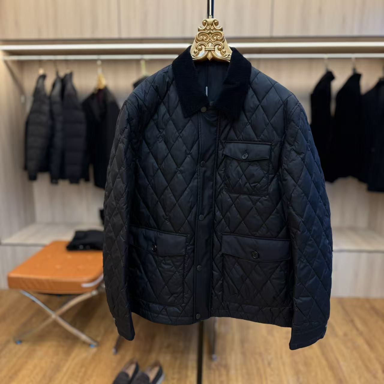 6703欧货商务轻奢休闲薄棉外套男士时尚简约大气