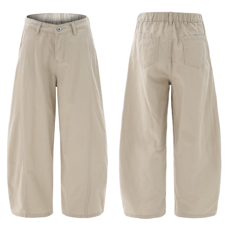 春秋美式复古弯刀休闲裤男女直筒宽松工装百搭小众阔腿拖地裤子潮