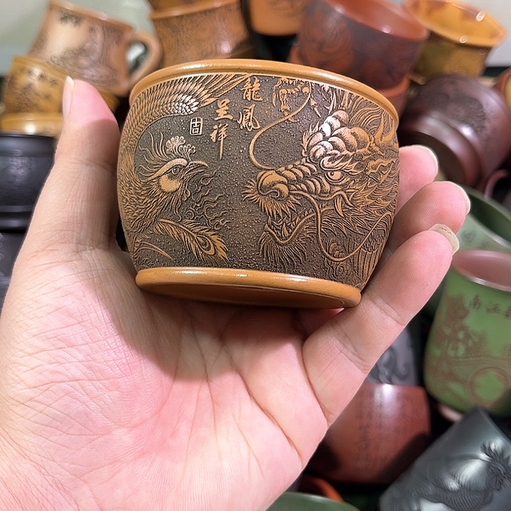 茶杯紫砂话*记全手工紫砂主人杯