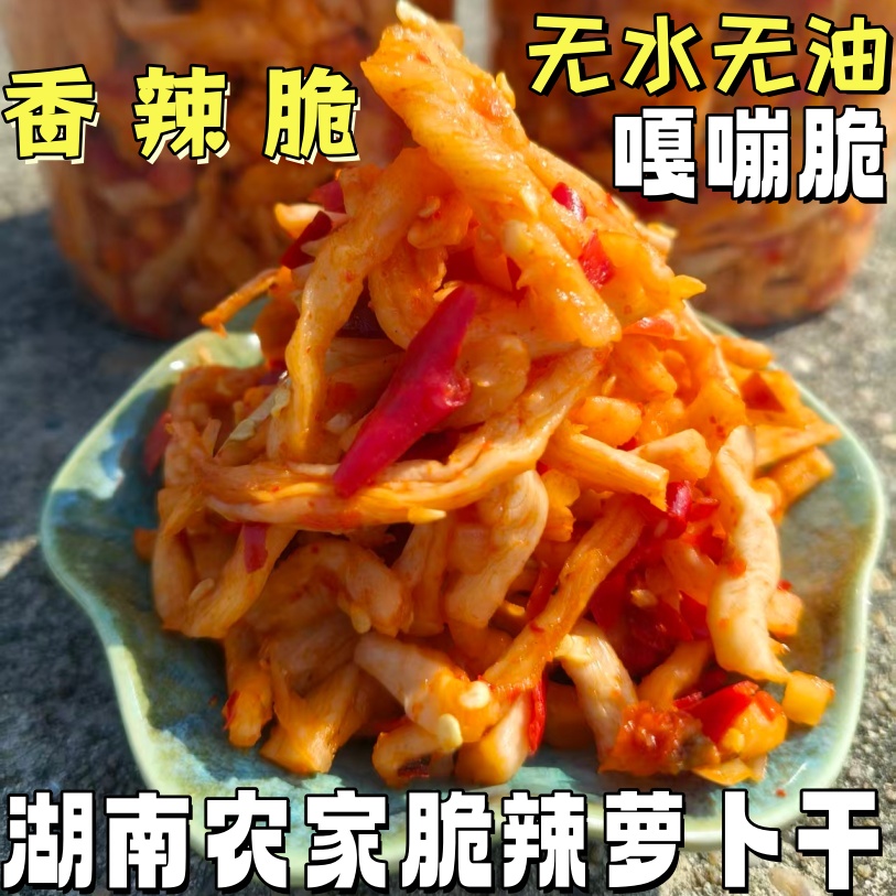 湖南邵阳农家自制坛香萝卜条香辣脆爽萝卜干脆香辣萝卜条下饭菜