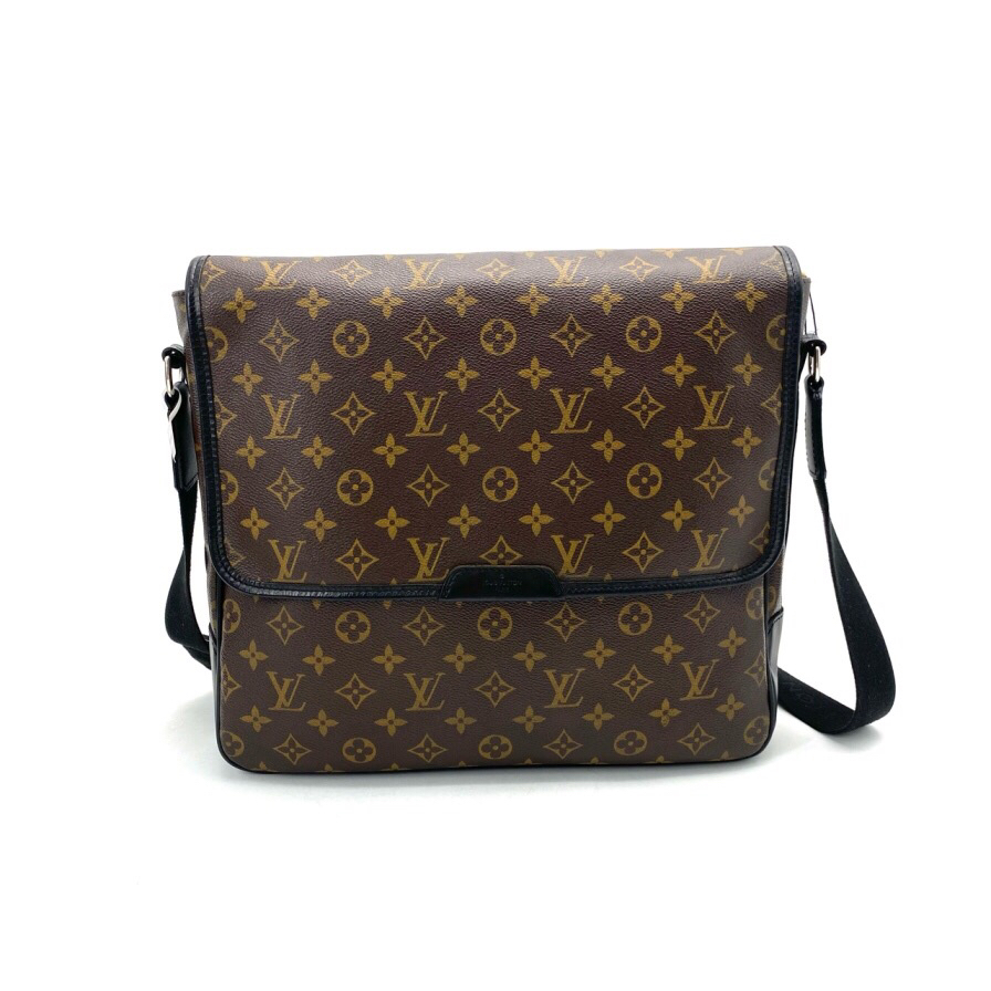 95新 LouisVuitton/路易威登 棕老花翻盖邮差包 尺寸34/30