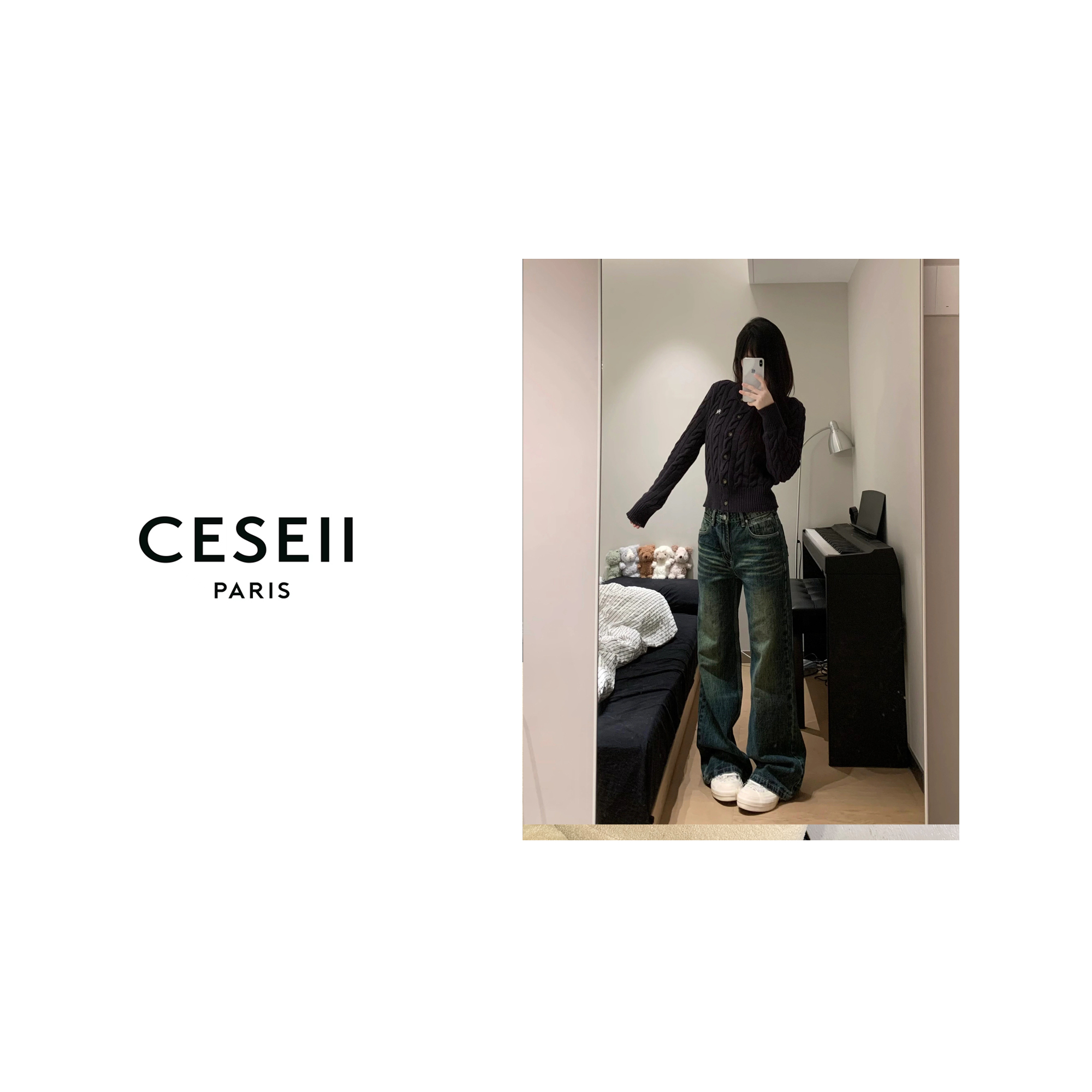 【25XJ921】CESEII棉制绞花工艺针织外套