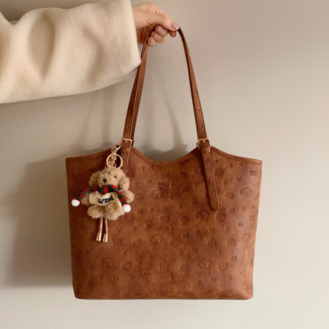 南风chio2nd面包小狗托特包包通勤女大容量手提单肩包