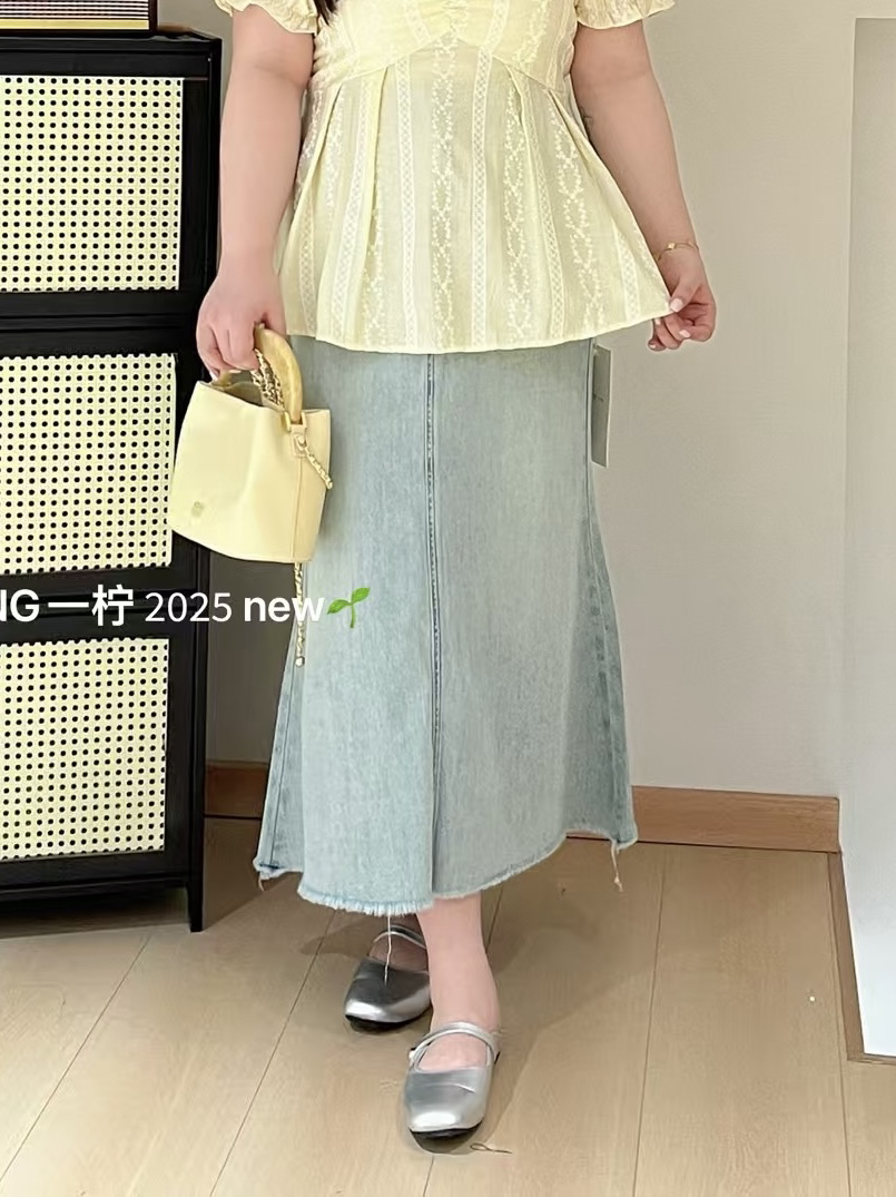 819牛仔鱼尾半身裙！版型巨好