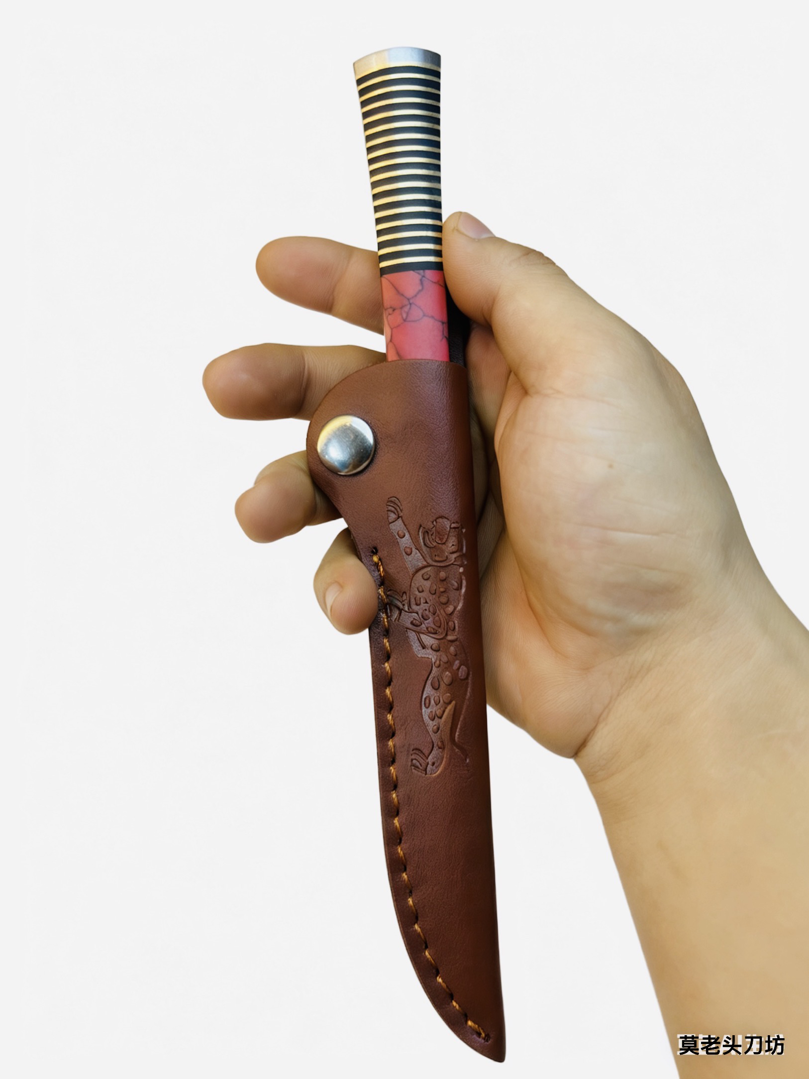 新款大马士革仿松石多功能型户外野营家用收藏水果刀