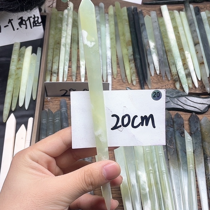 蛇纹石玉发饰合金