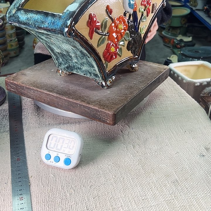 我***人泳坤堂石湾花盆陶瓷