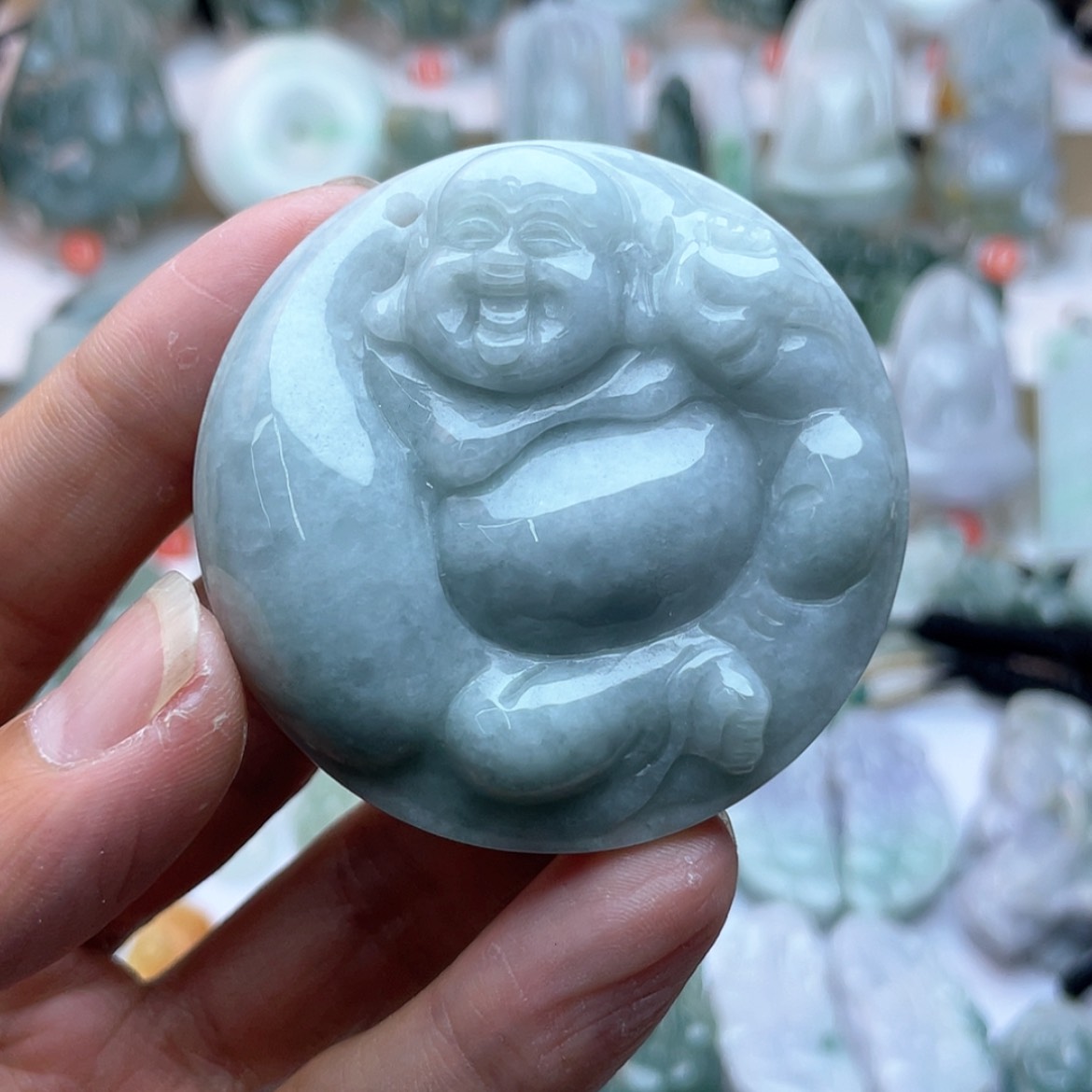 【闪购商品】颈饰未镶嵌翡翠布袋佛