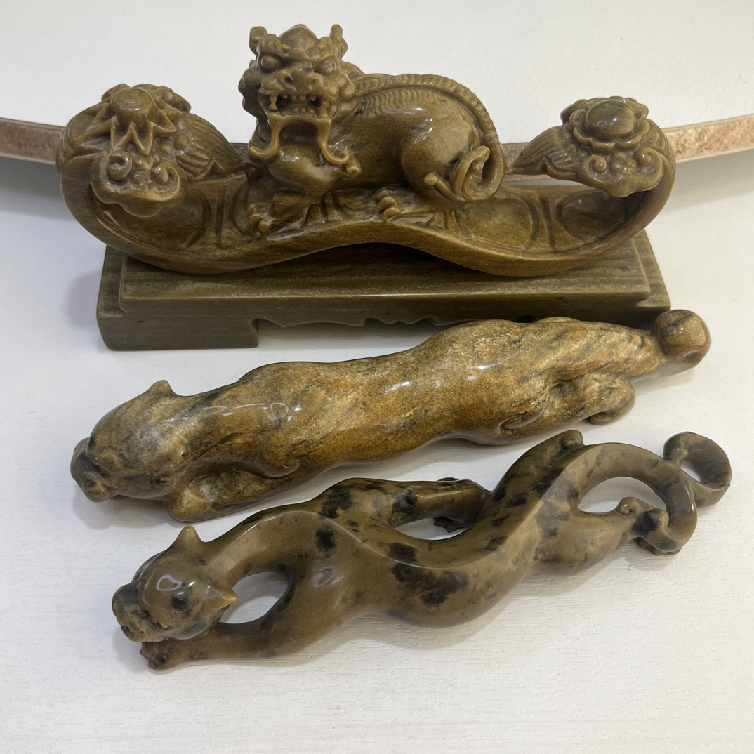 福兽赤虎莱州玉雕瑞兽非遗传承手工艺工艺品