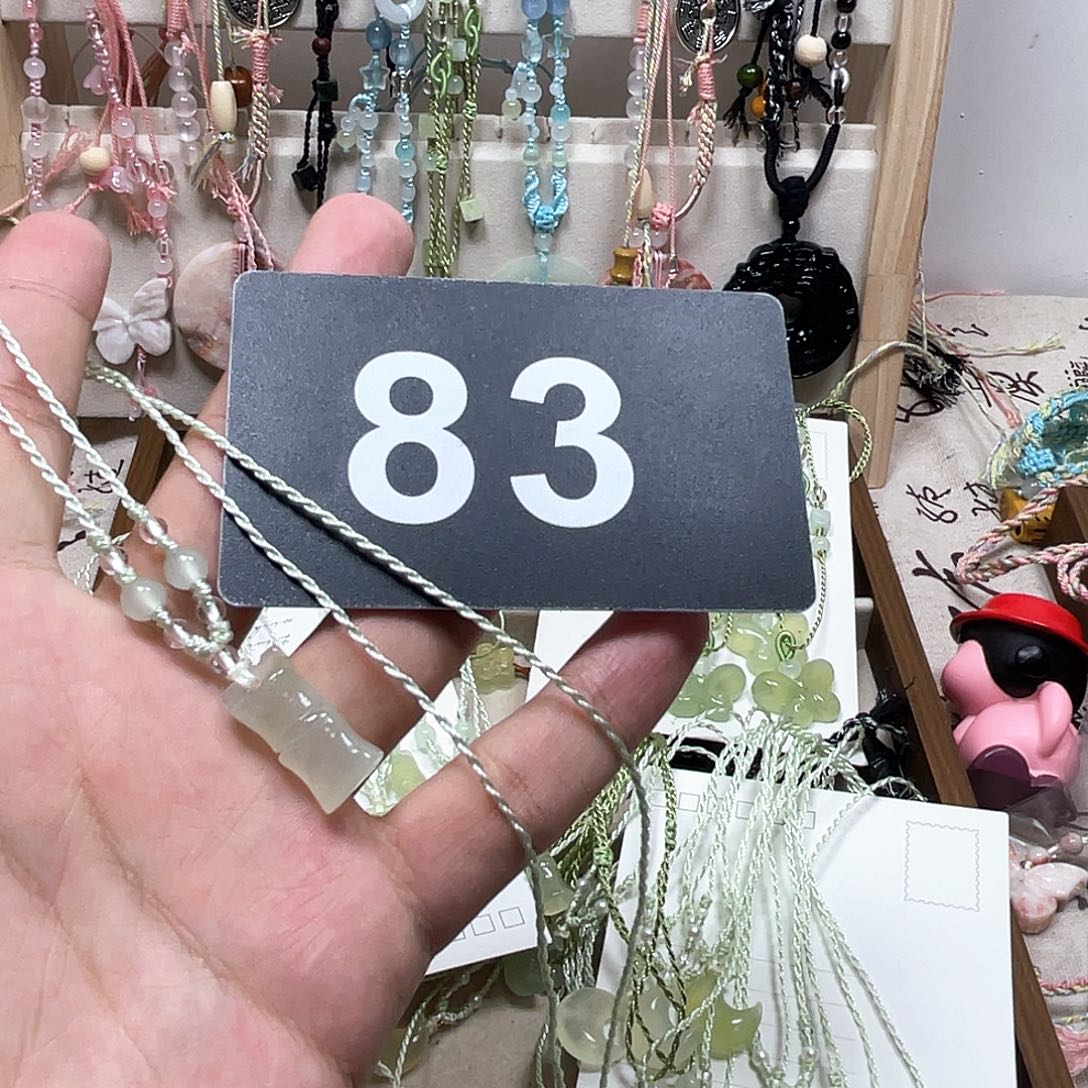 一***）蛇纹石玉合金颈饰