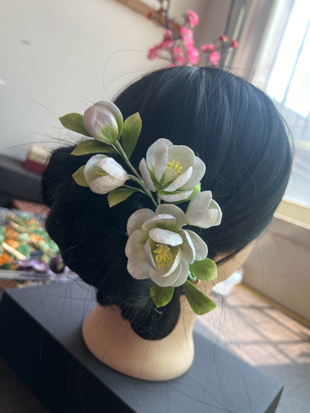 若雪绒花（莫离）汉服古风发饰日常边夹，主体默认发夹可改主体