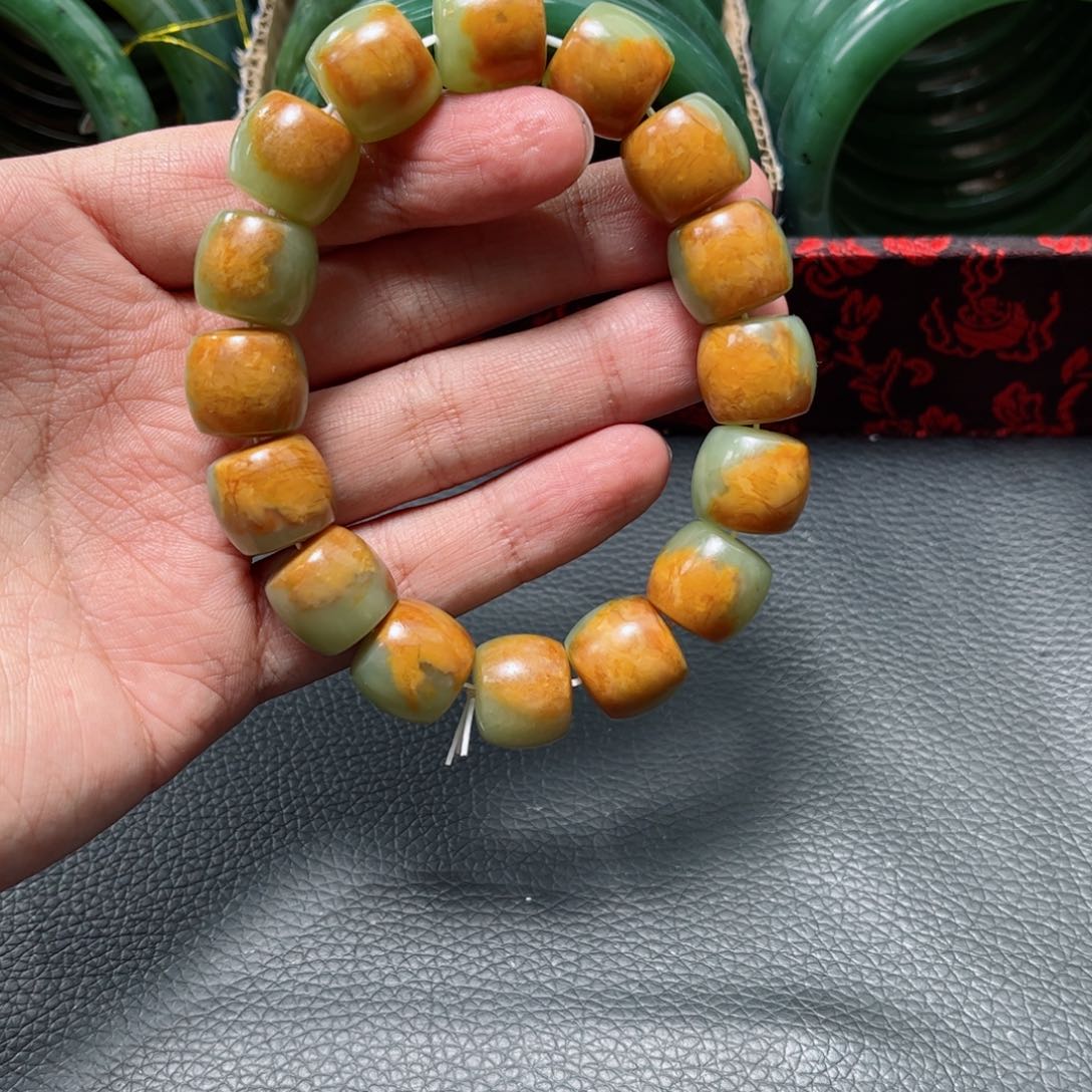 【闪购商品】和田玉手链未镶嵌辽宁鞍山河磨玉料14