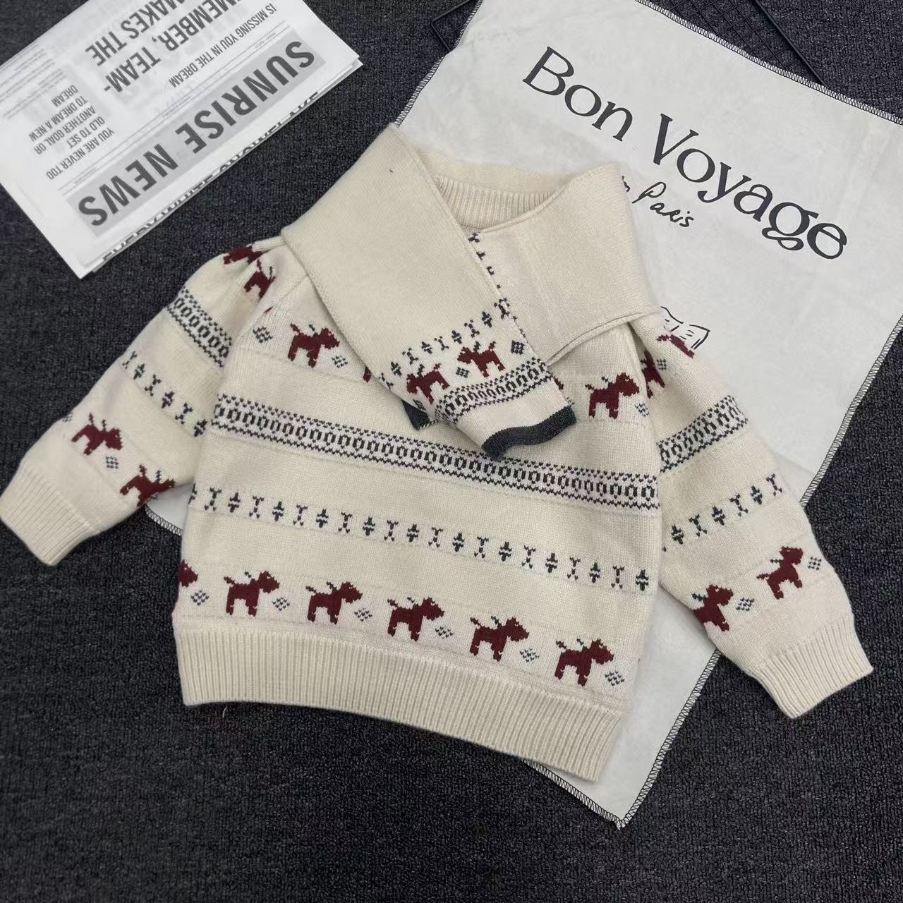 【棉逗熊品牌】男童韩版冬季休闲男童百搭毛衣-17993