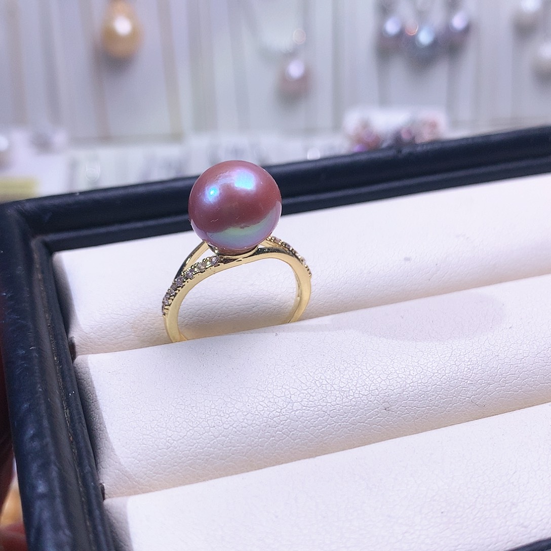 淡水珍珠戒指合金