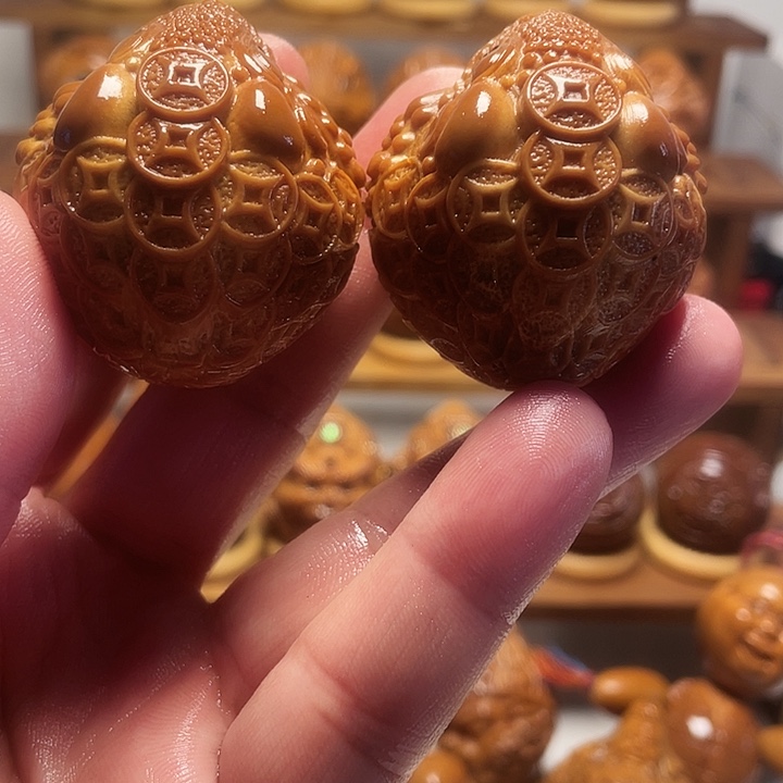 狍***子手串/手链橄榄核40大金蝉