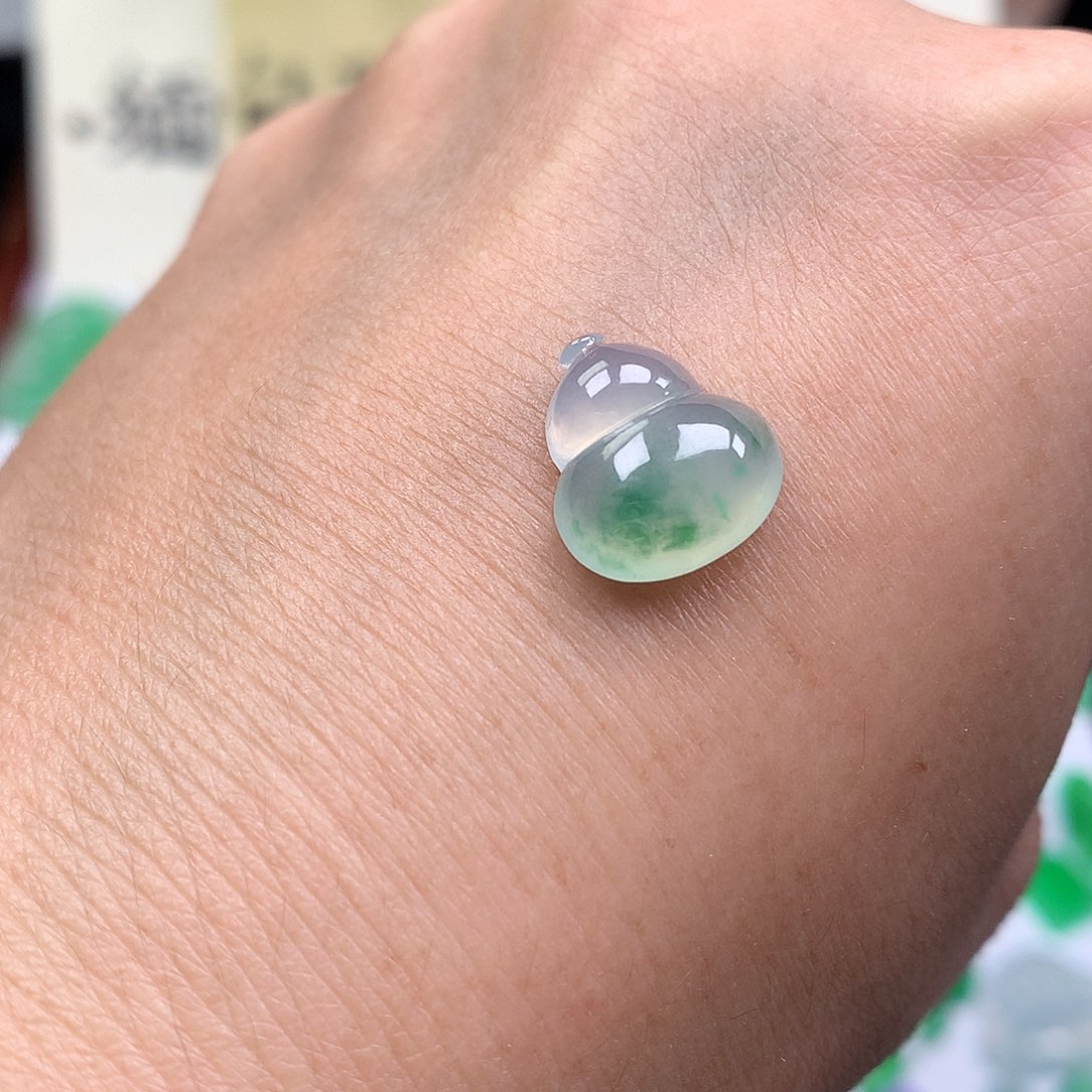 翡翠裸石缅甸天然A货翡翠冰种葫芦
