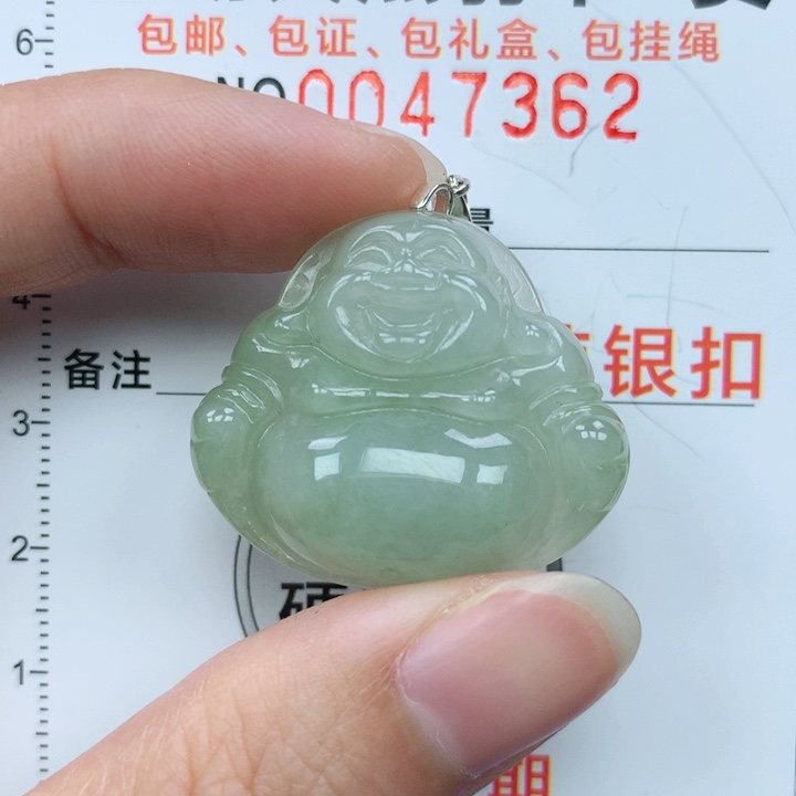 翡翠颈饰银S925镶嵌天然翡翠a货
