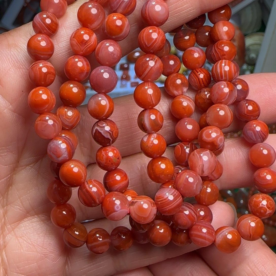 南红玛瑙未镶嵌手链