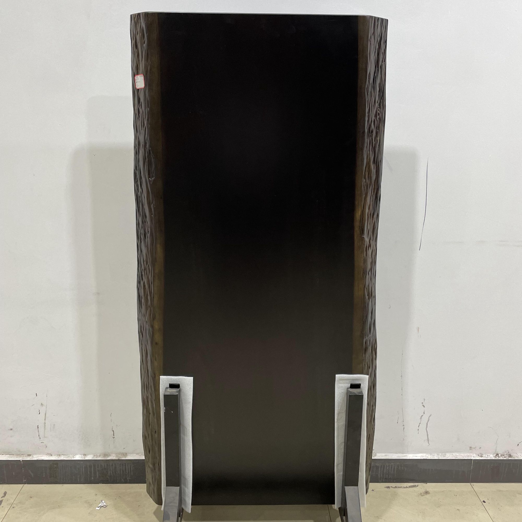 23-长159宽75-76-82厚7.5公分自然边非洲黑檀大板实木原木整板