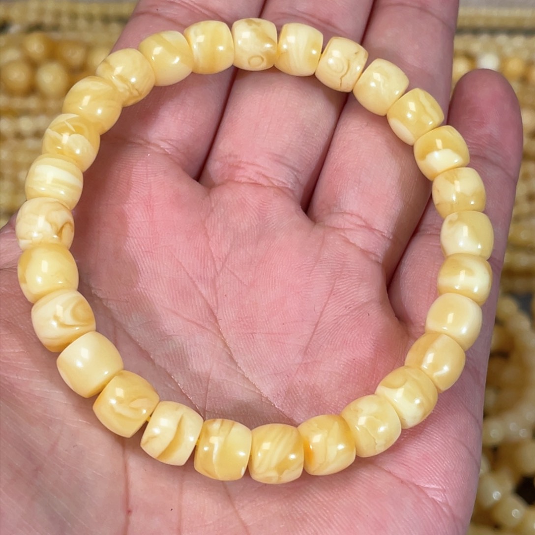 蜜蜡裸石未镶嵌蜜蜡手串8.3mm