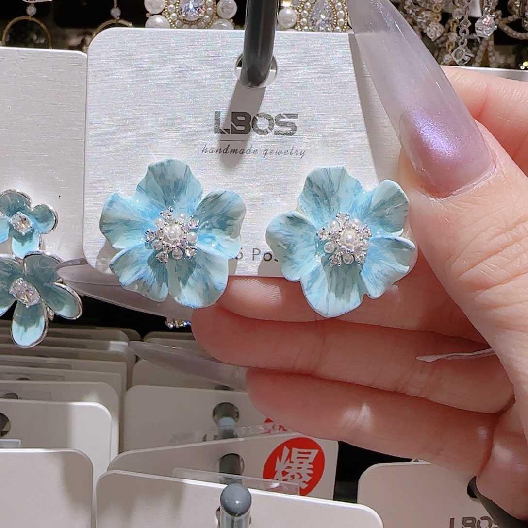 锆石铜合金925银耳环