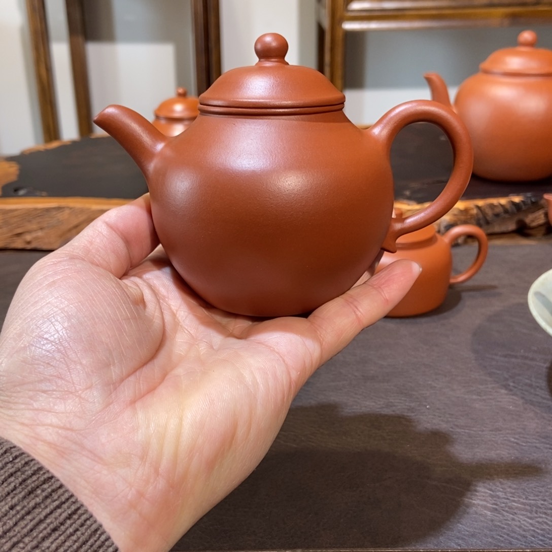 紫砂壶朱泥秋水壶