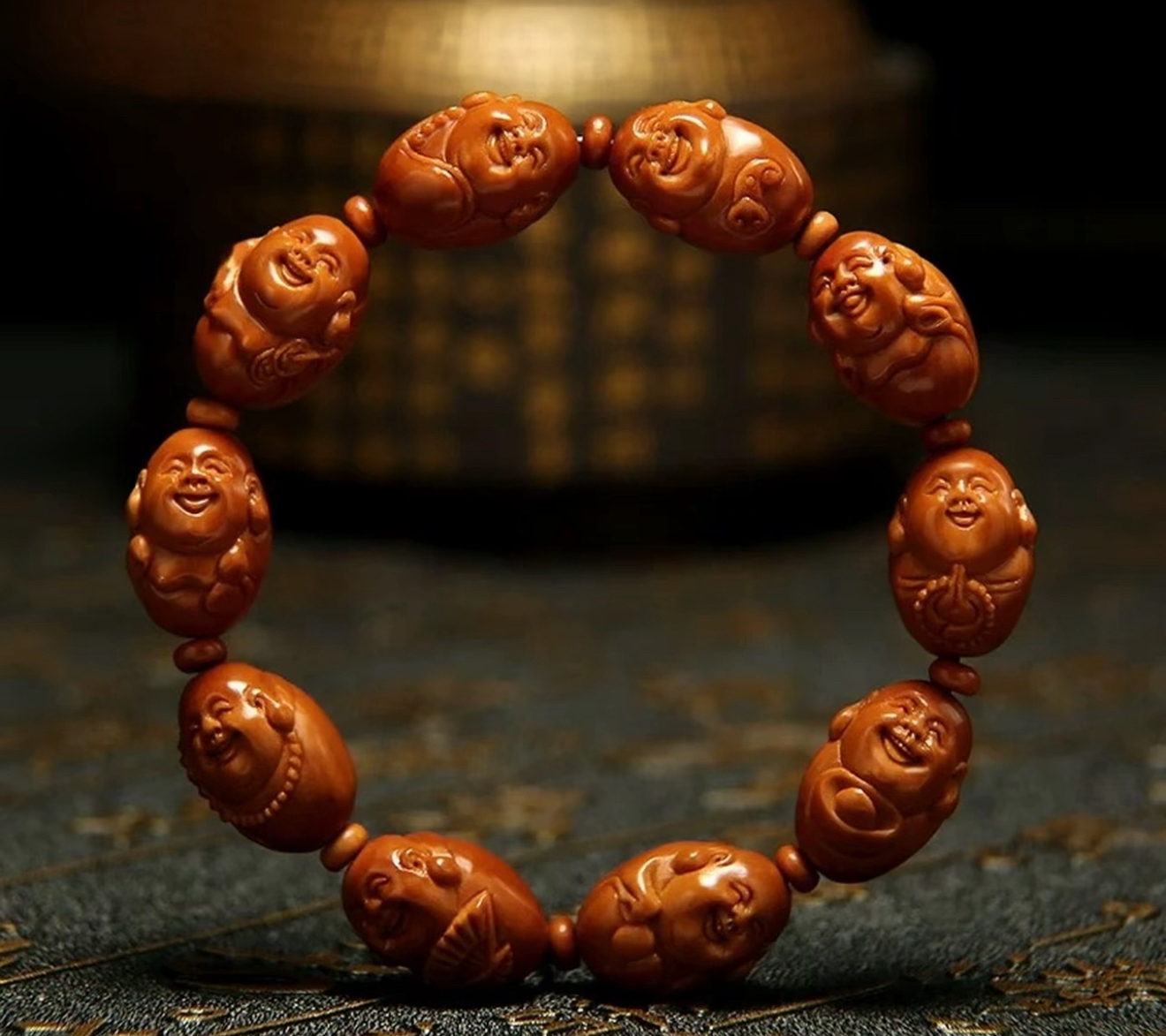 小弥勒萌佛纯手工雕刻