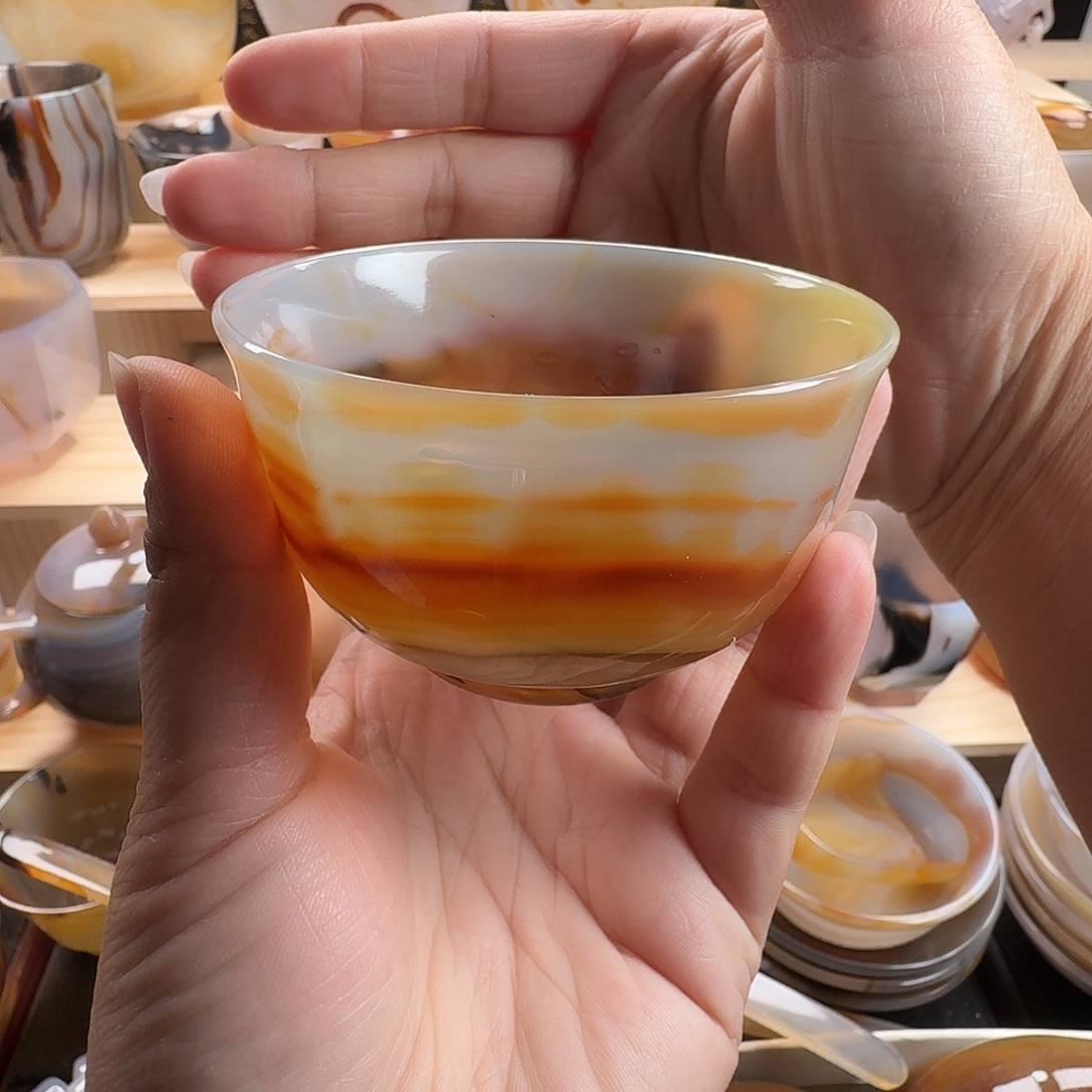 一***缘玛瑙/玉髓未镶嵌茶杯