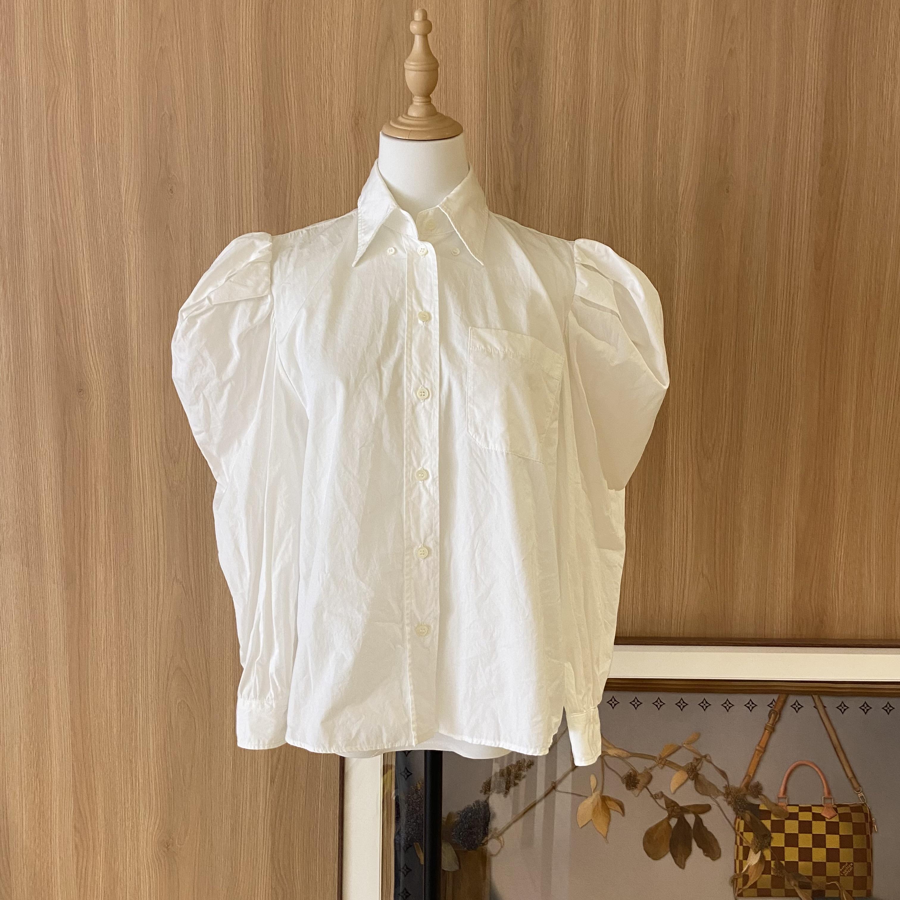 99新 MIU MIU/缪缪 susu壹臻/白色泡泡袖衬衣38/65830225