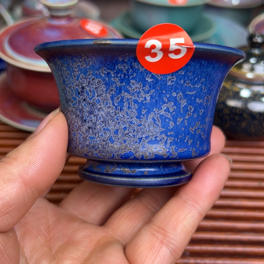 手工制作钧窑茶器