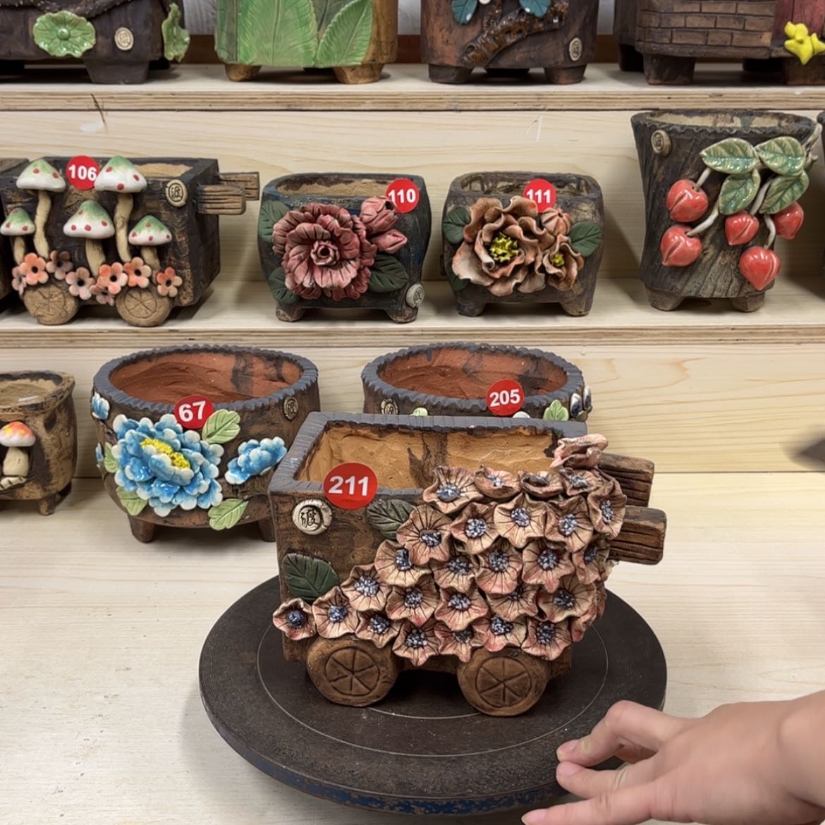 【闪购商品】紫砂花盆211号内口13×8外高13