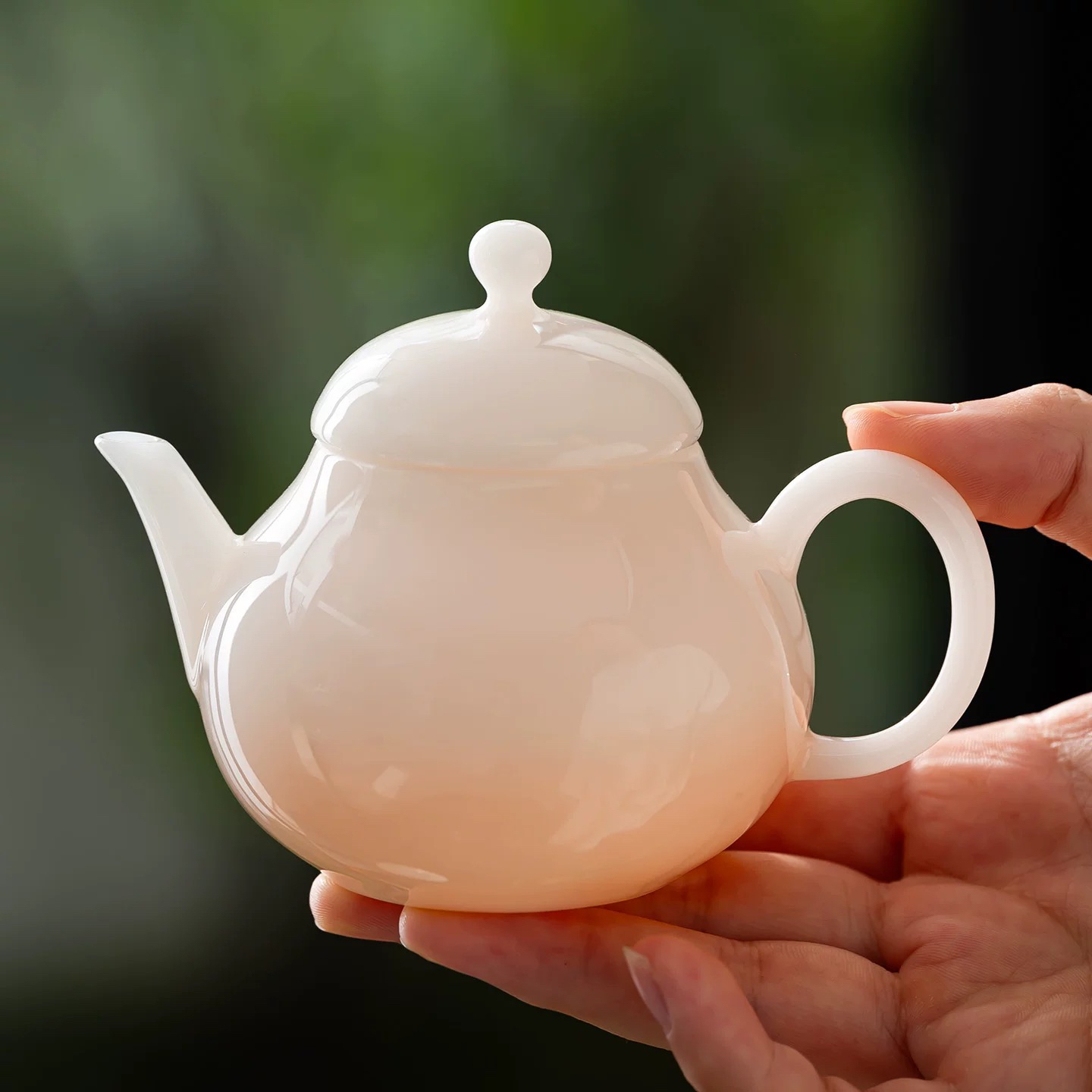 璞玉瓷冰种小茶壶 茶室风小梨壶 井栏西施家用小容量泡茶专用茶具