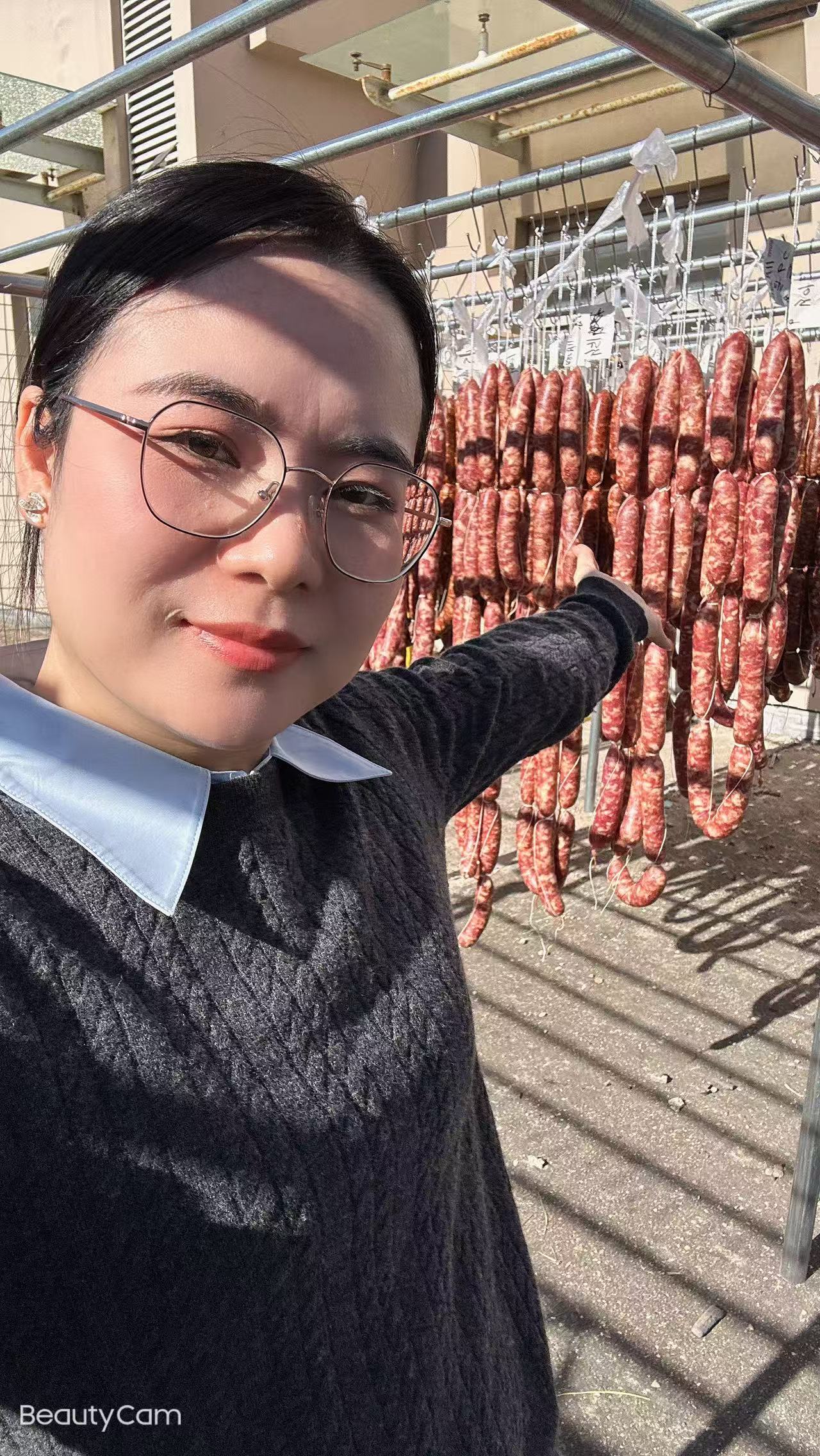 丽丽手工腊肠 自然风干 原味麻辣广味 