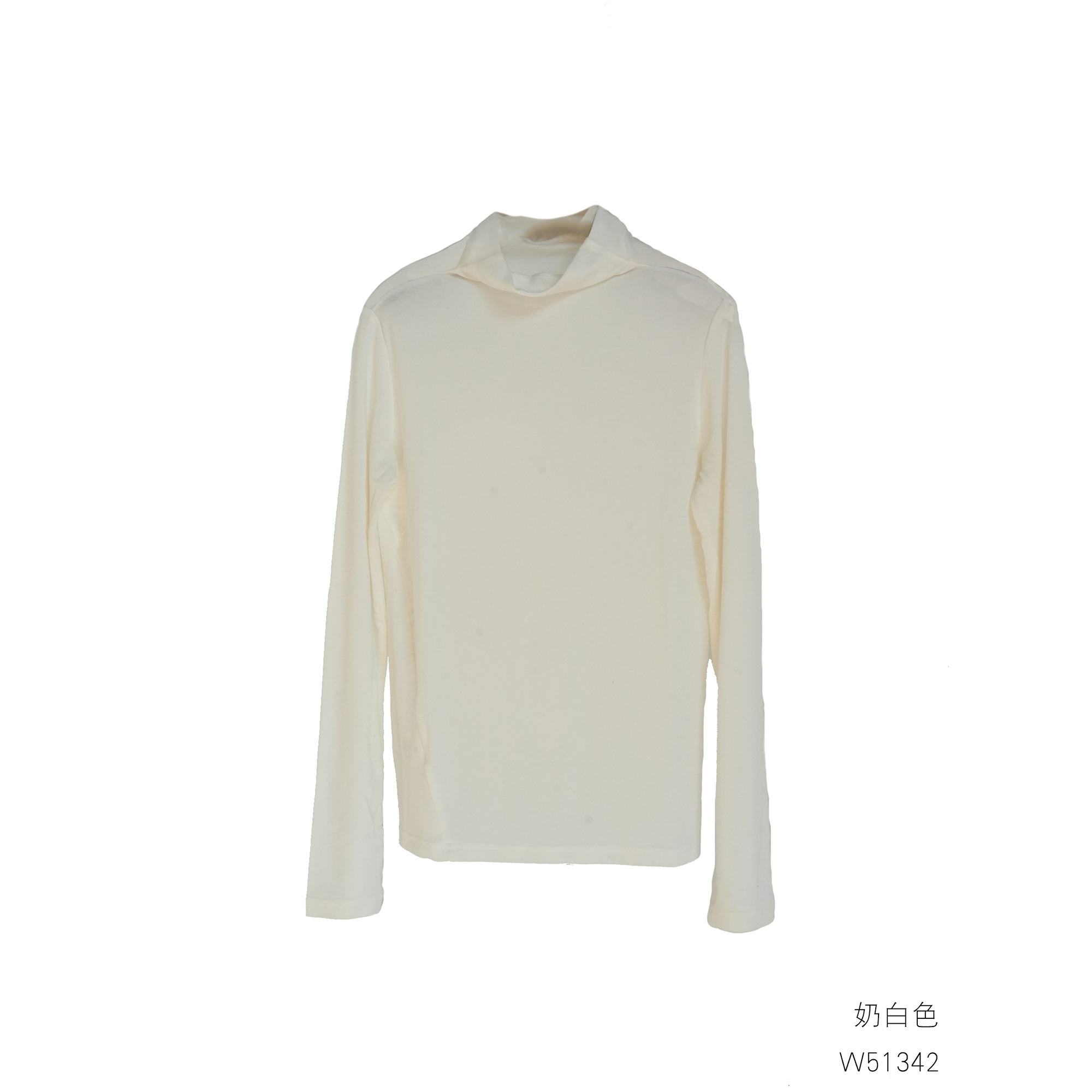 几见 原创设计春秋羊毛高领打底毛衣莱赛尔绵羊毛柔软堆领W51342