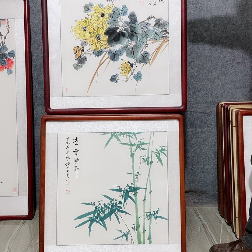 【闪购商品】国画书画作品带框65×65厘米