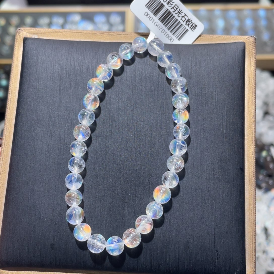 手链未镶嵌长石马岛幻彩月光石手链6mm+
