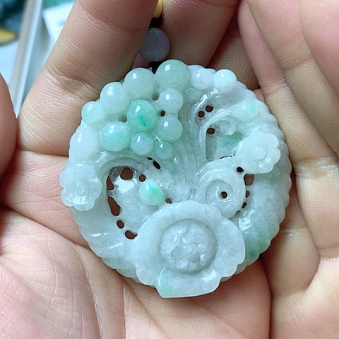 翡翠颈饰未镶嵌天然缅甸翡翠a货