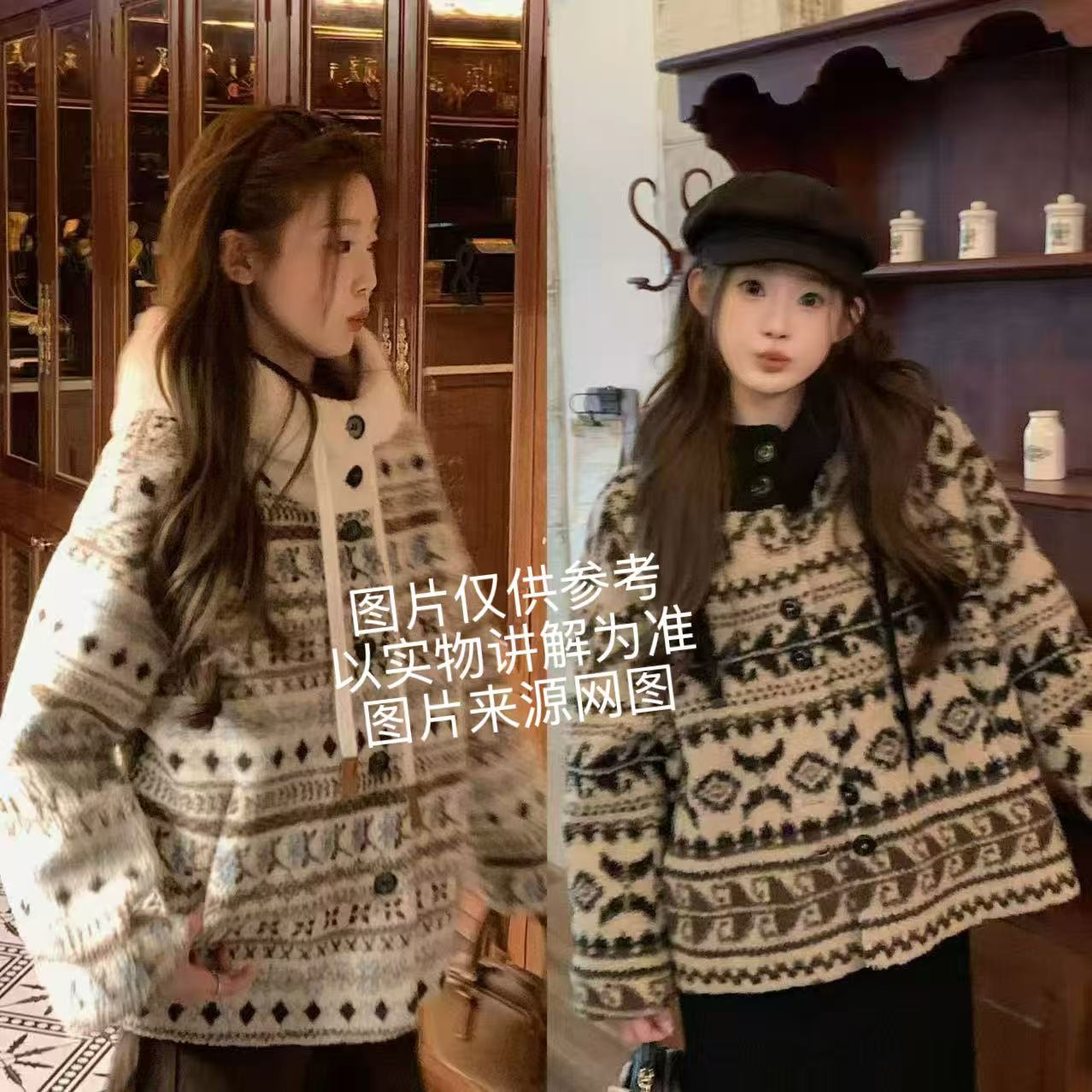 2025冬季新款大码女装新款连帽百搭拼色外套