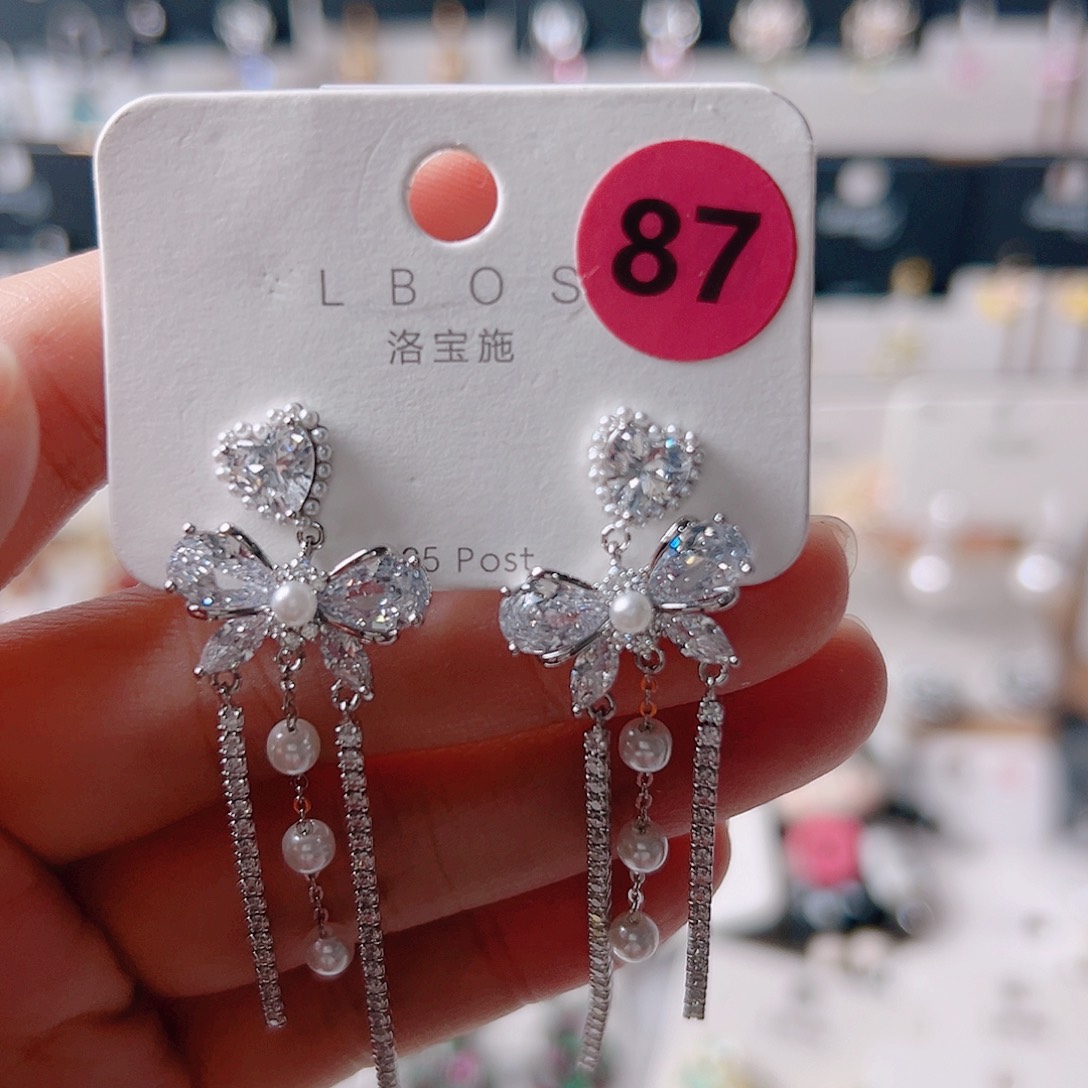 琉璃纯铜合金耳环的