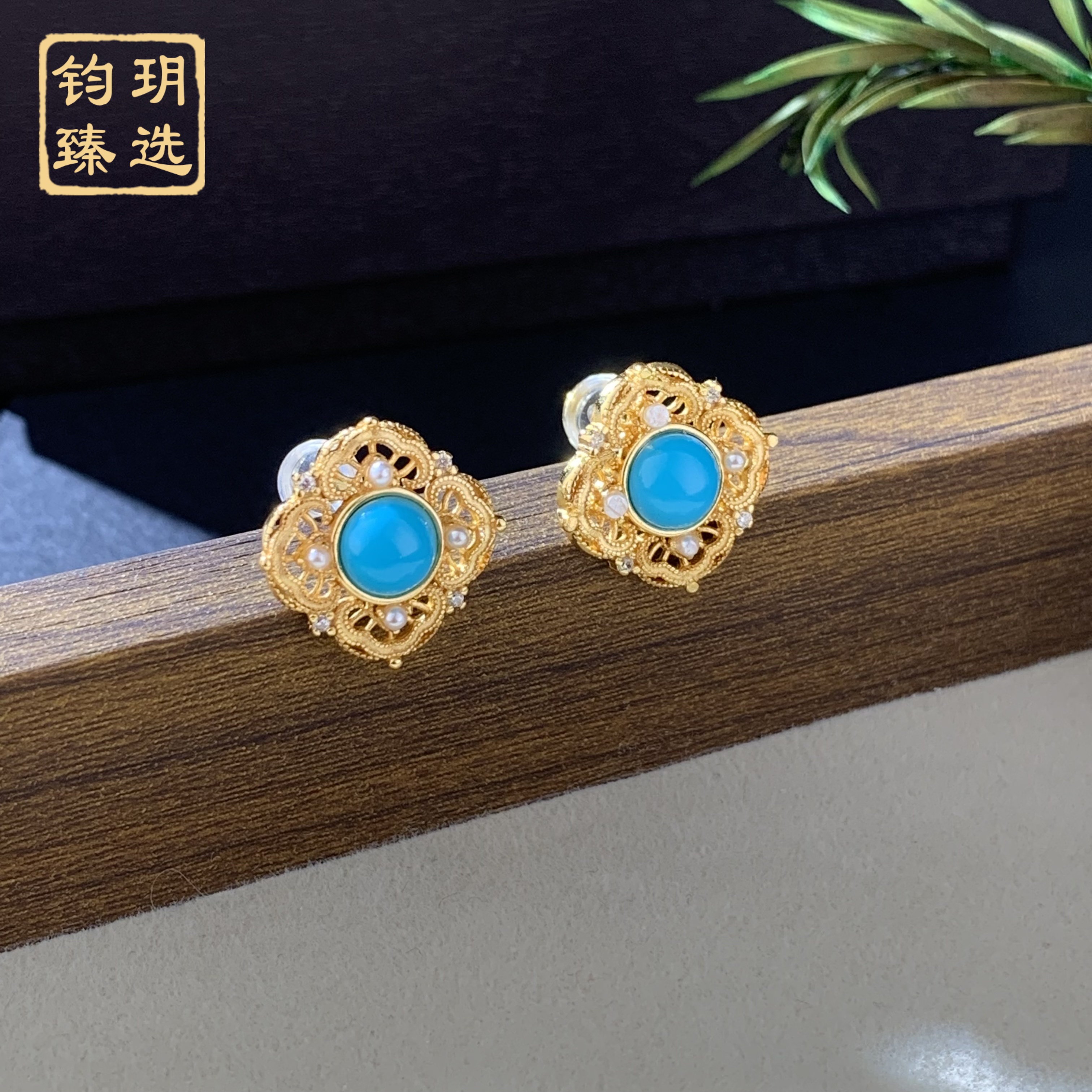 四叶草耳钉丨美松蛋面耳饰 | 多样性发一 | AJ0004-1