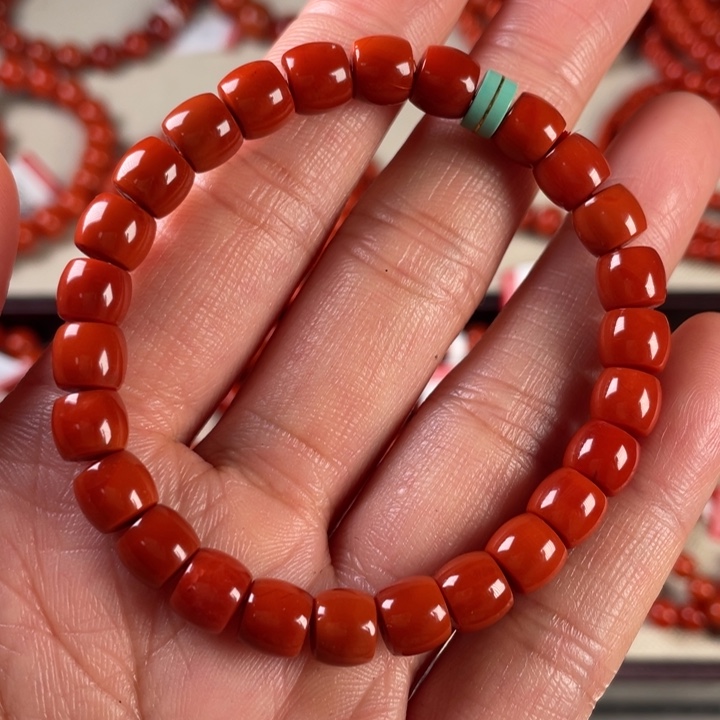 南红玛瑙手链未镶嵌