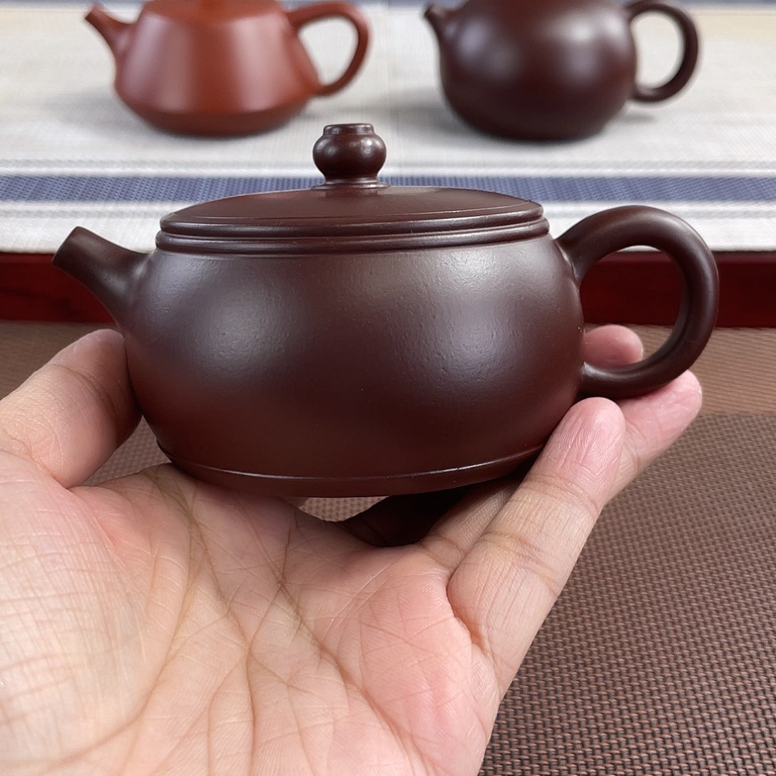 紫泥壶河****生原矿紫泥扁鼓器型