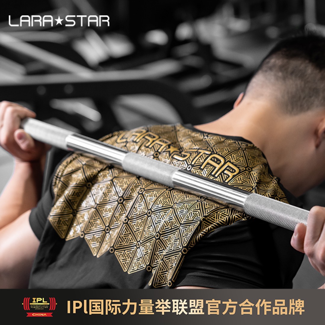 劳拉之星1519防滑服男款短袖力量举深蹲卧推防滑T恤健身透气