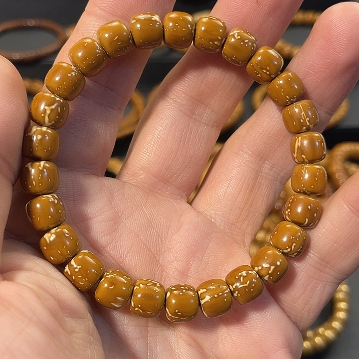 紫金鼠手串8×7实心黄金甲满天星老型