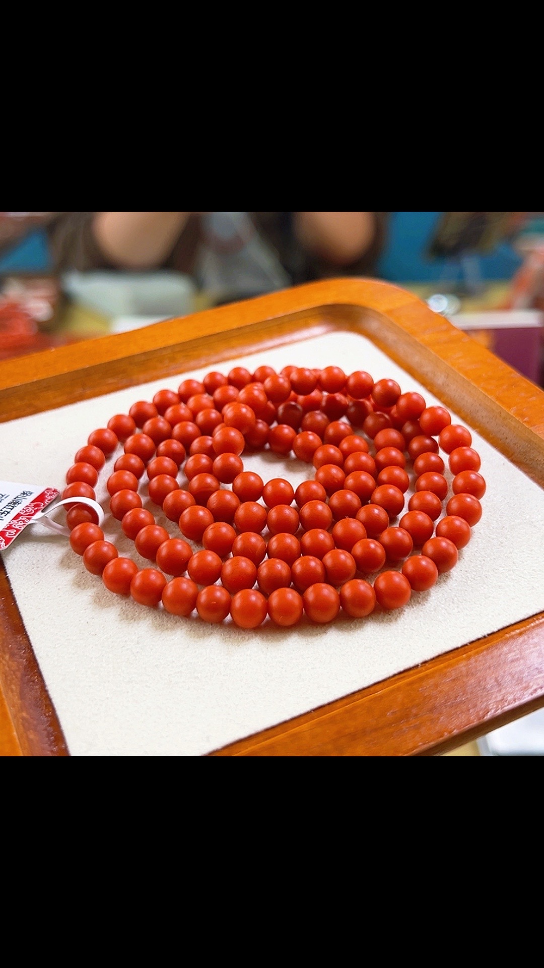 （小刘南红）保山南红玛瑙哑光多圈手串（云端）6mm 多样性发一