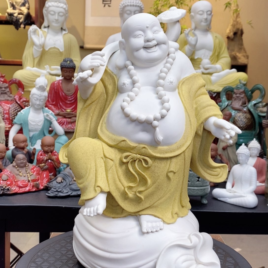 摆件陶瓷弥勒佛摆件